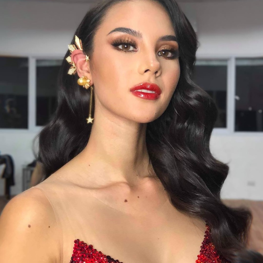 Miss Universe Philippines Catriona Gray Two Stars and Sun Ear Cuff, Pageant, CZ - Picture 2 of 2
